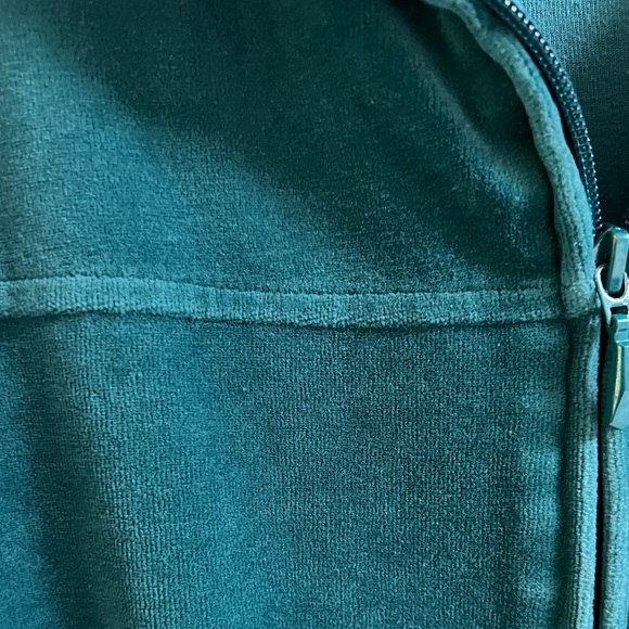 Bechamel Teal Velour Zipper Jacket L - Picture 6 of 16